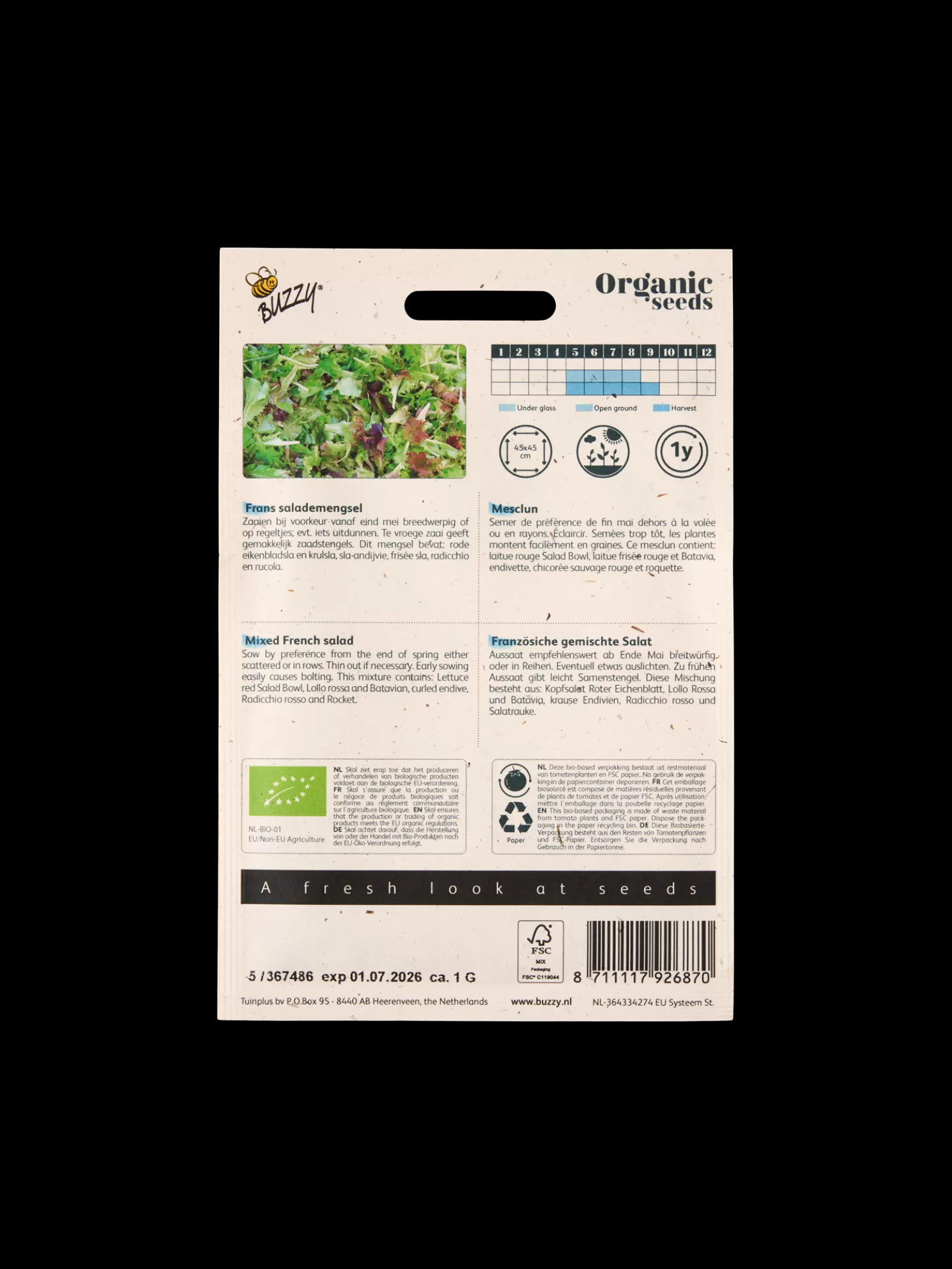 Best Sale Søstrene Grene Schweiz Buzzy® Französischer Bio-Salat-Mix Multi