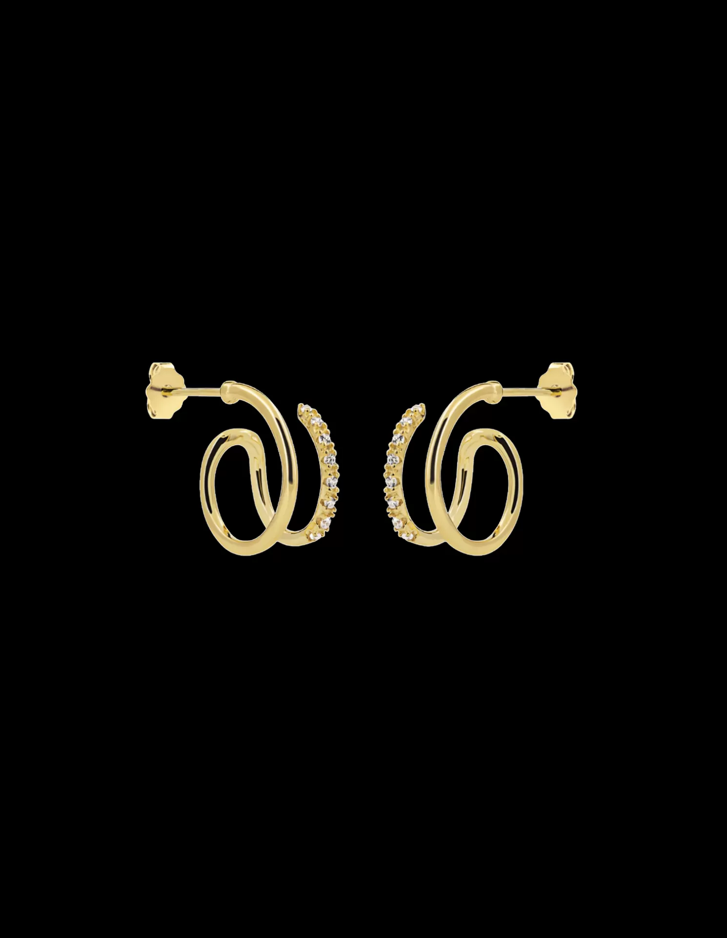 Store Søstrene Grene Schweiz Double Swirl Ohrringe Gold