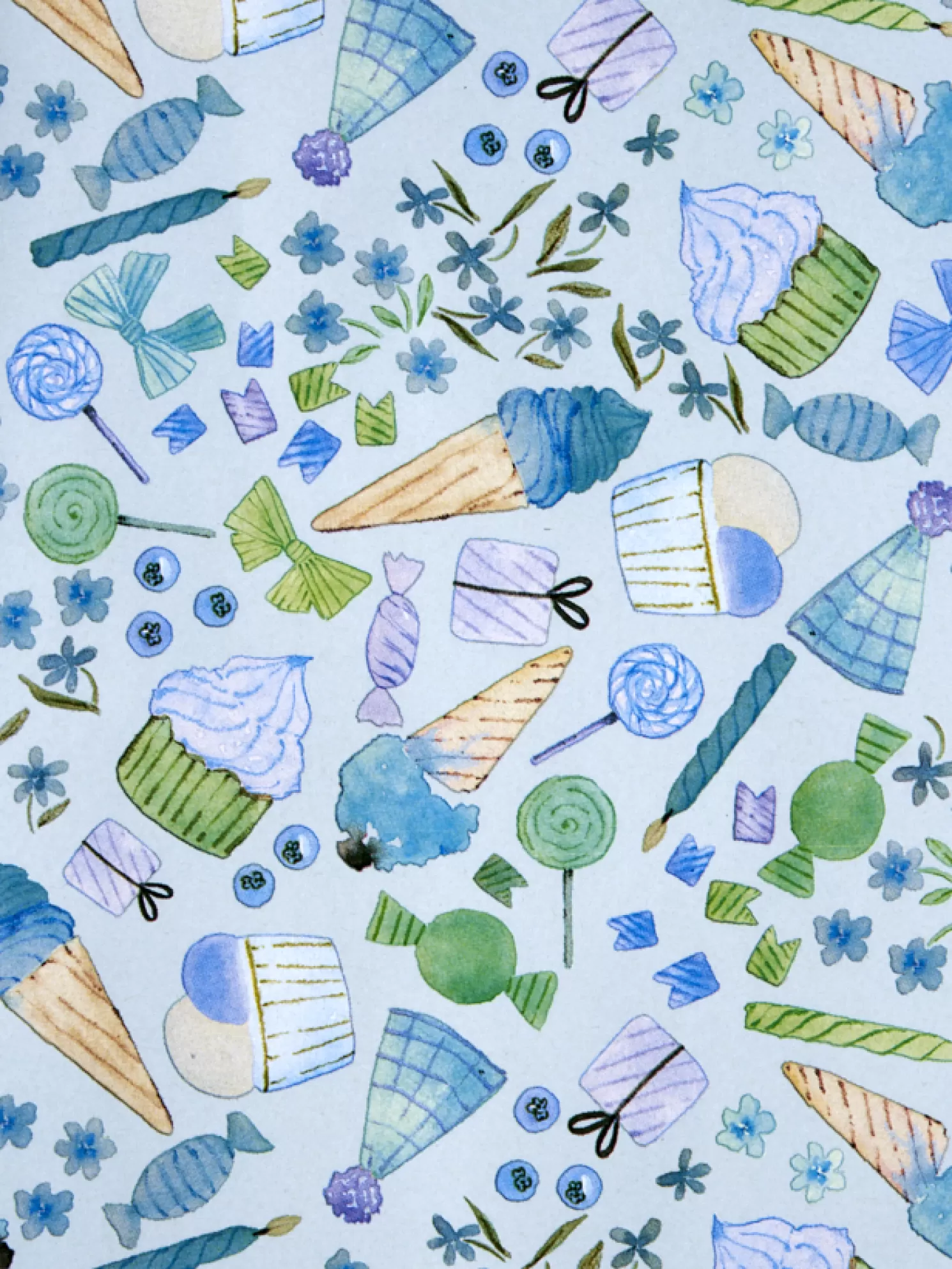 Cheap Søstrene Grene Schweiz Geschenkpapier Smokey Blue