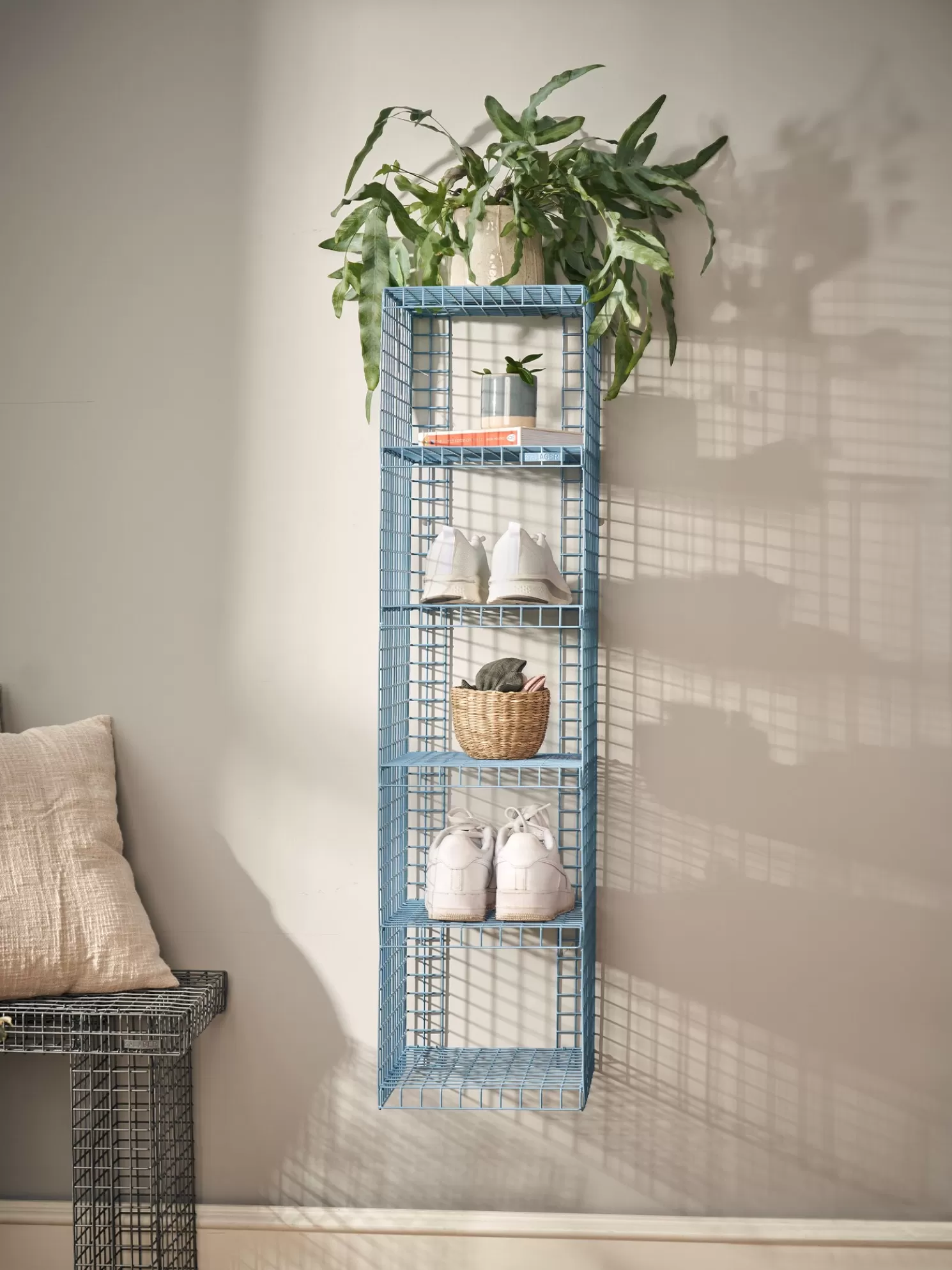 Best Sale Søstrene Grene Schweiz GRID RACK Wandregal Smokey Blue