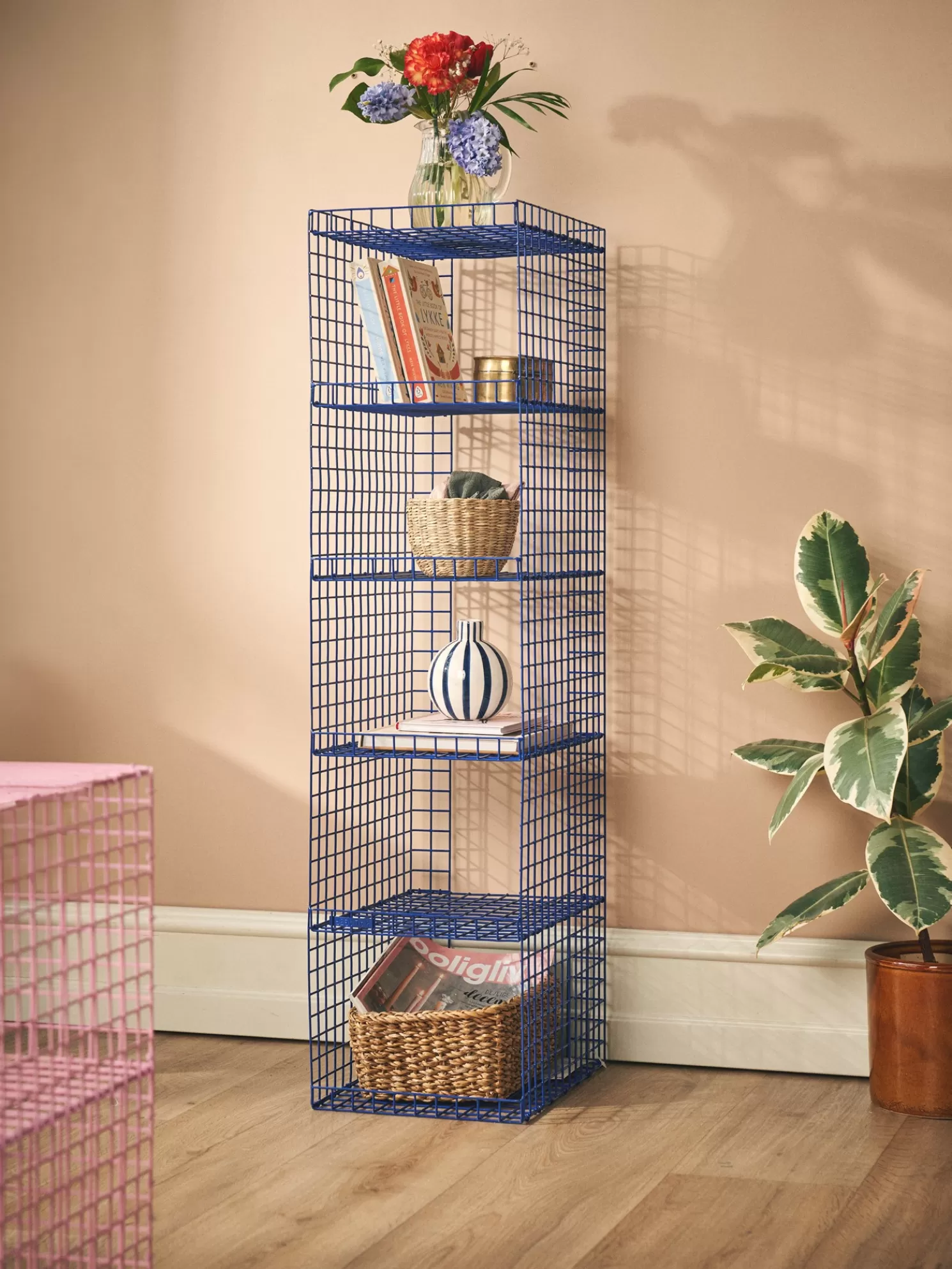 Discount Søstrene Grene Schweiz GRID RACK Wandregal Navy