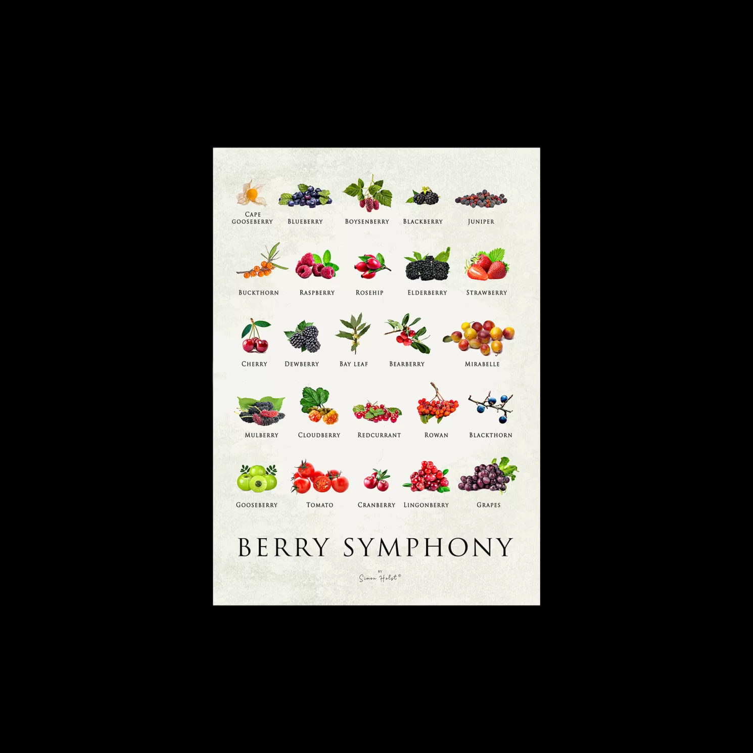 Sale Søstrene Grene Schweiz Poster Berry Symphony 50 X 70 Multi