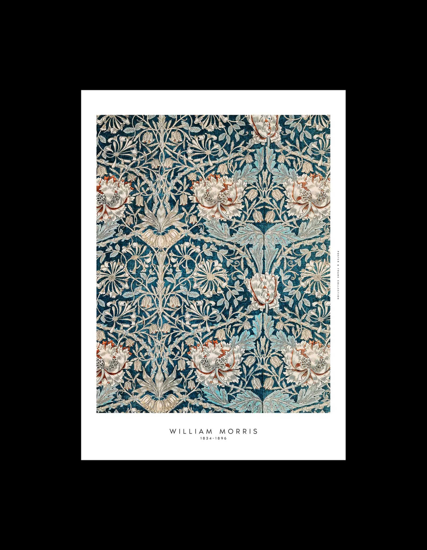 Outlet Søstrene Grene Schweiz Poster Blue Flowers 40 X 50 Milky Blue