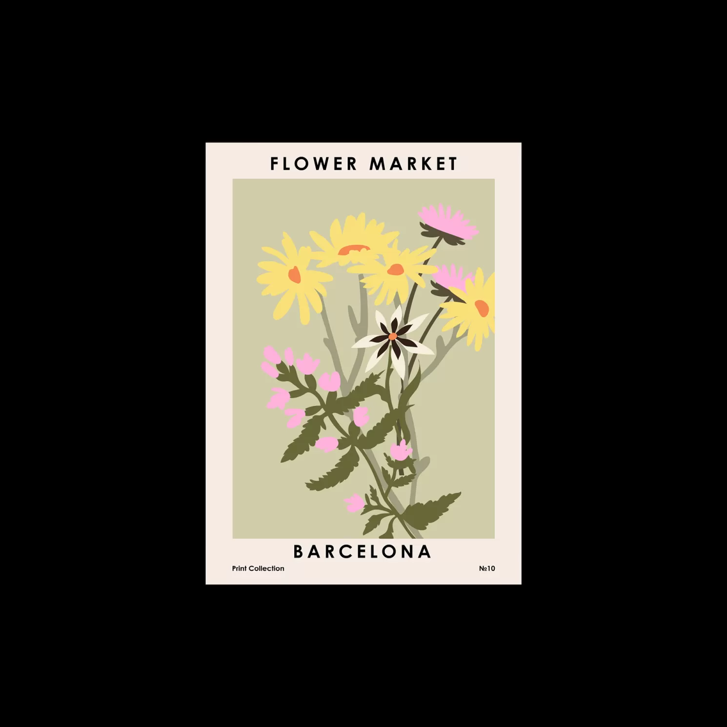 Outlet Søstrene Grene Schweiz Poster Flower Market Barcelona 50 X 70 Lemon