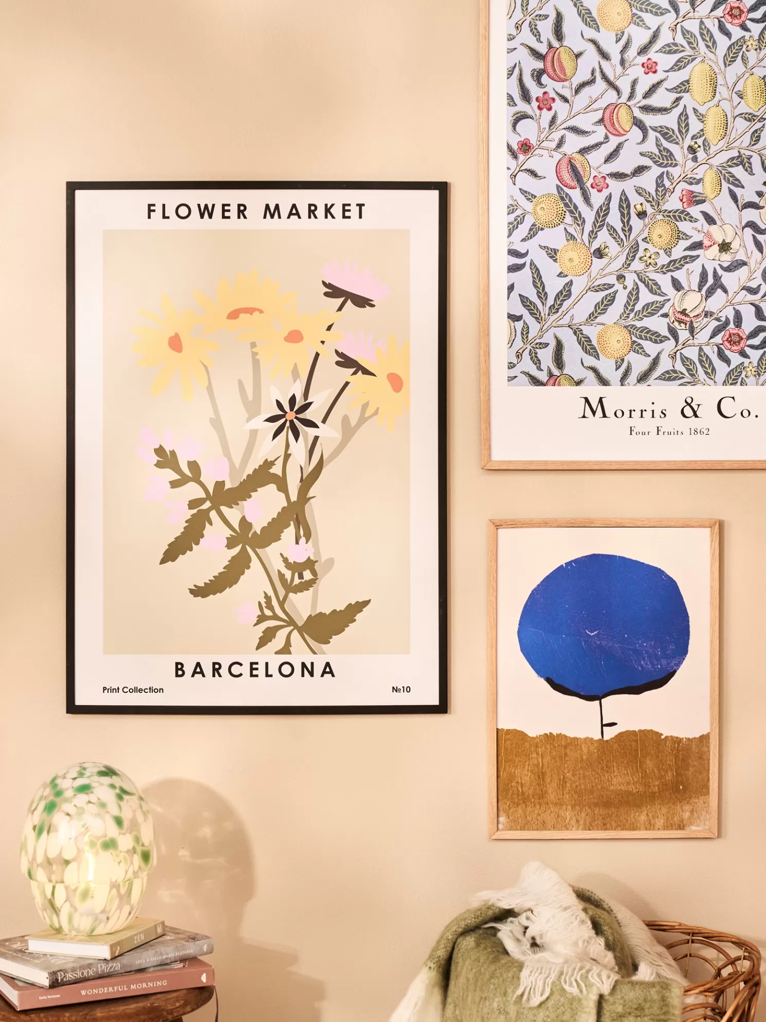 Outlet Søstrene Grene Schweiz Poster Flower Market Barcelona 50 X 70 Lemon