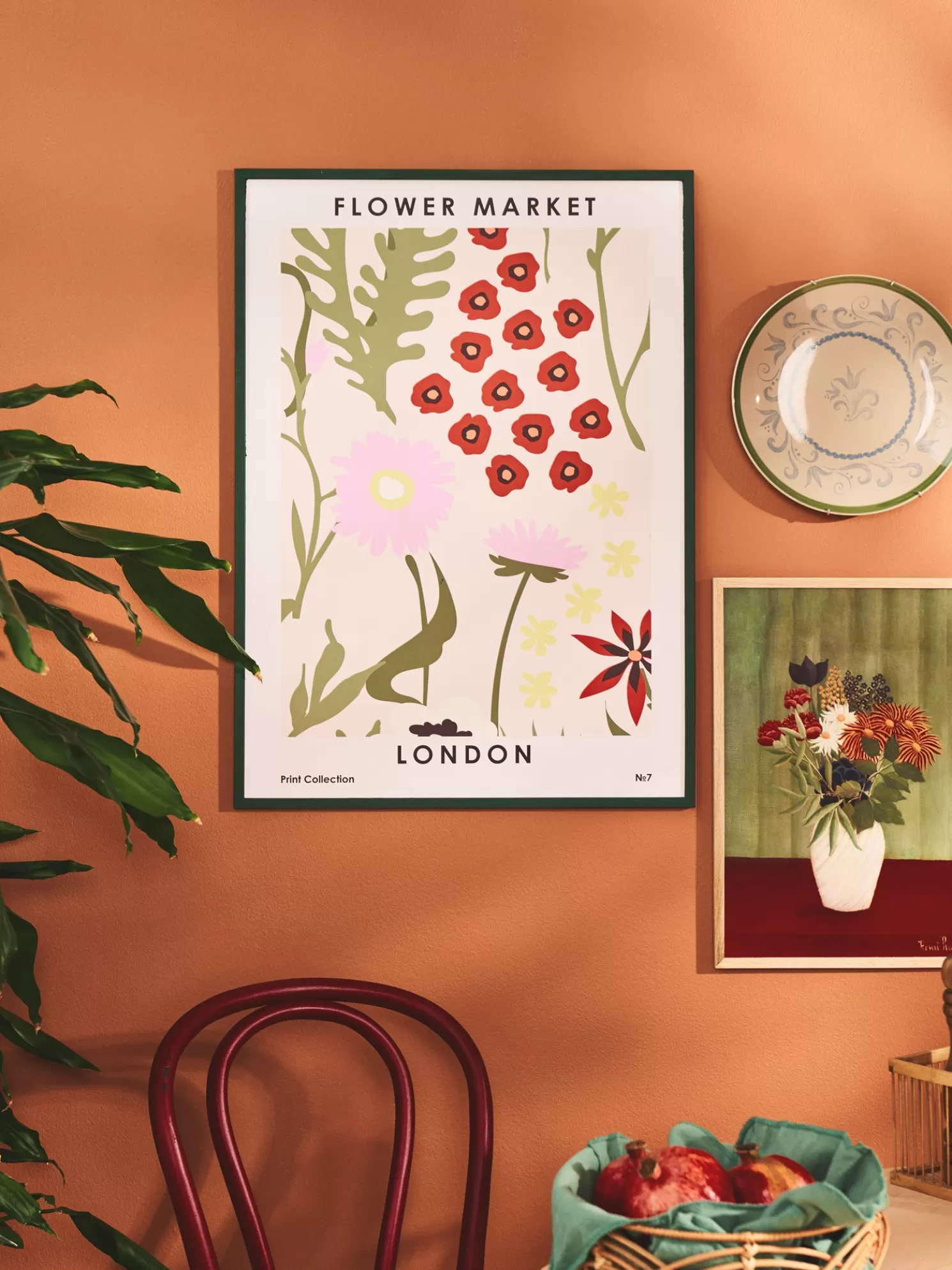 Best Sale Søstrene Grene Schweiz Poster Flower Market London 50 X 70 Tomato Red