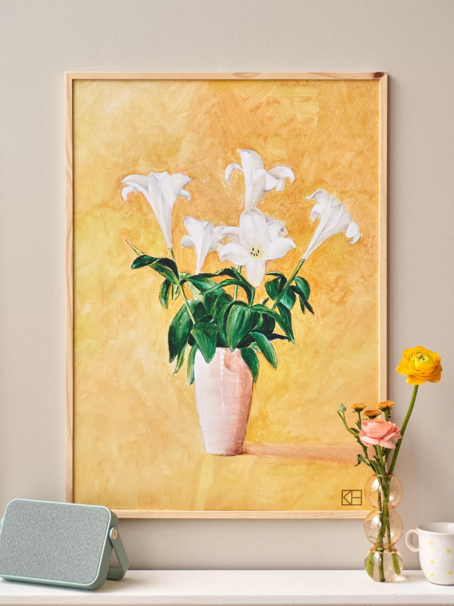 Fashion Søstrene Grene Schweiz Poster Lilien In Vase 50 X 70 Multi