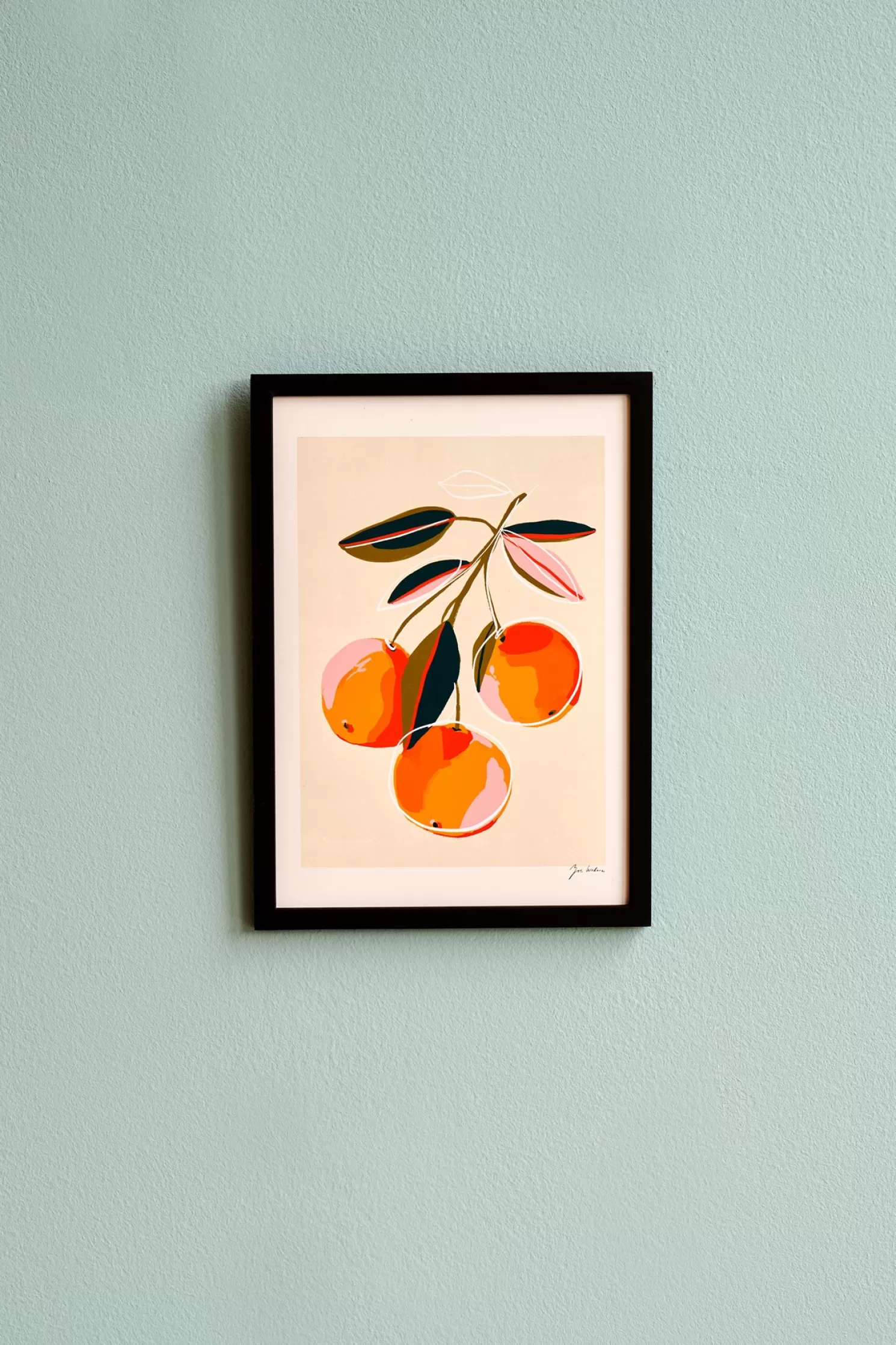 Sale Søstrene Grene Schweiz Poster Oranges A4 Peach