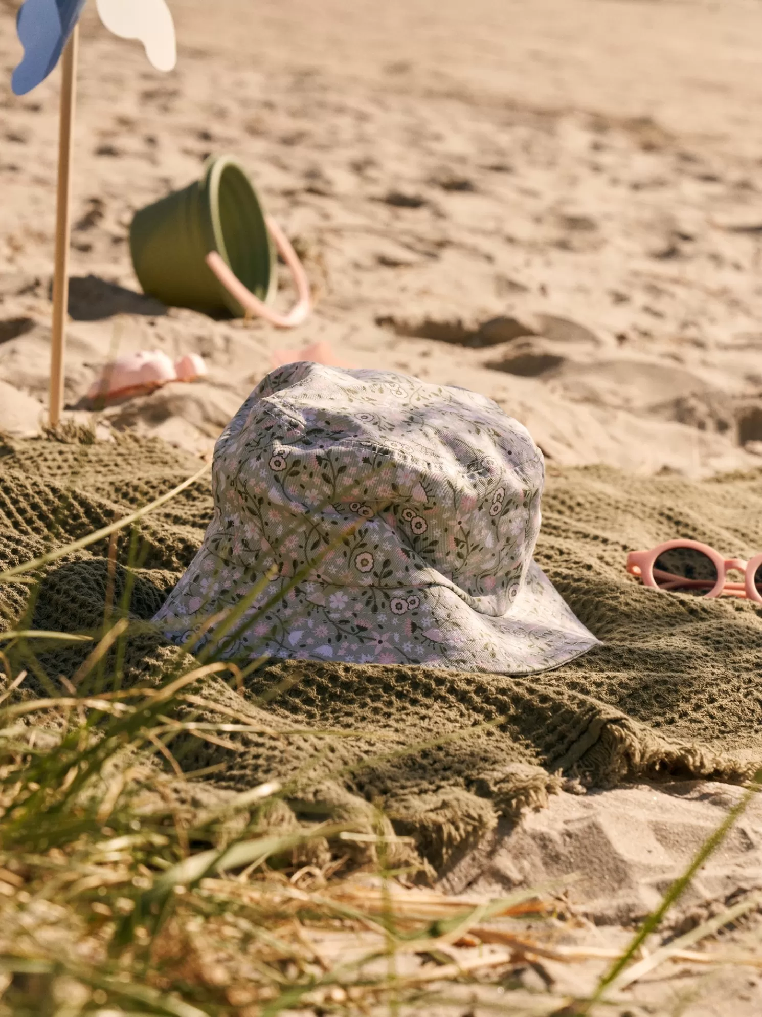 Clearance Søstrene Grene Schweiz Sonnenhut Für Kinder Dusty Green