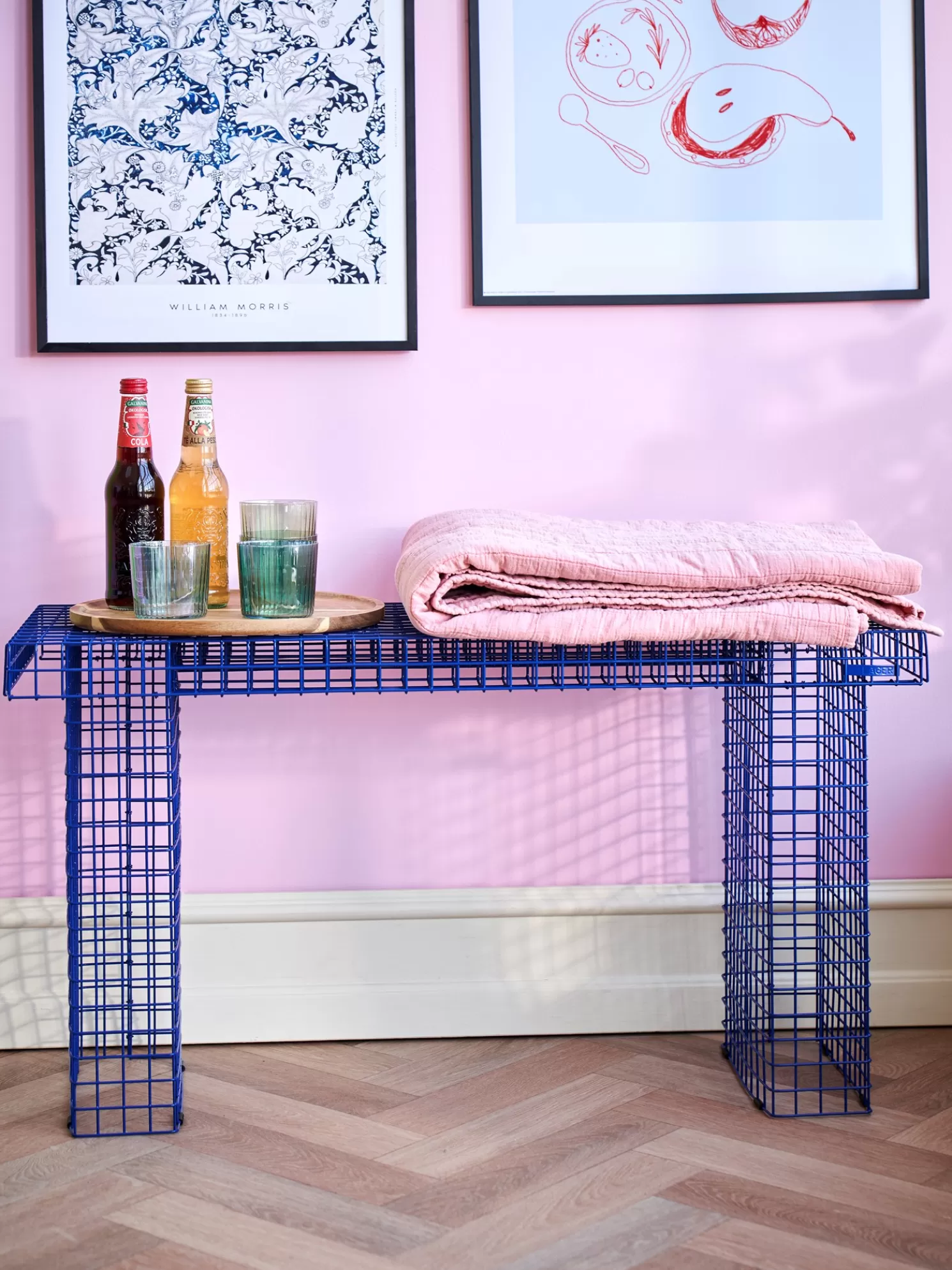 Online Søstrene Grene Schweiz WIRE BENCH Bank Navy